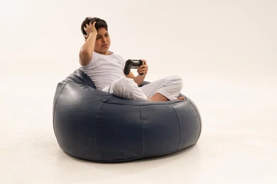 Arab Boy Frustrated Playing Video Games in Studio