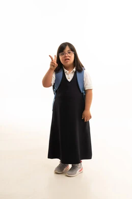 طالبة سعودية من ذوي متلازمة داون في الاستوديو