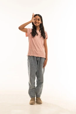 Saudi Girl Making Okay Sign Gesture on White Background