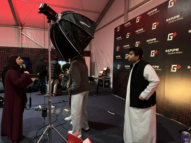 A media meeting at the Gaming Plus (+) event at King Fahd University of Petroleum and Minerals in Dhahran, Eastern Province, Saudi Arabia, on January 28, 2026, a digital entertainment experience dedicated to video game enthusiasts, gaming competitions and challenges, modern devices and technologies, wide youth participation, and an exciting atmosphere that combines entertainment and technology.