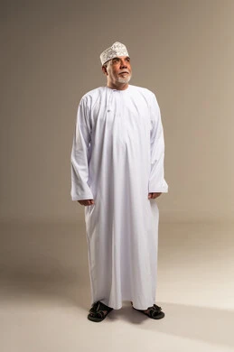 Senior Omani Man in Traditional Dress Studio Portrait
