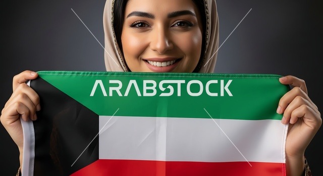 يوم الاتحاد 2 ديسمبر، مفهوم حب الوطن والانتماء إليه، الاحتفال بالأعياد والمناسبات الوطنية، إمرأة عربية خليجية اماراتية ترتدي الحجاب والعباءة تمسك بيدها علم الامارات العربية المتحدة، ذكرى يوم العلم 3 نوفمبر, إحياء ذكرى اليوم الوطني الاماراتي 1971