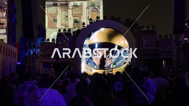 The audience interacted with an Arab artist on the platform of the Balad Beast event in the historic city of Jeddah, Saudi Arabia, a music and arts festival organized by MDL Beast on January 30, 2026. It featured a musical performance and a contemporary artistic experience, with music and art at the heart of Jeddah, close to the Red Sea coast.