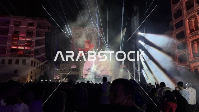 The audience interacted with an Arab artist on the platform of the Balad Beast event in the historic city of Jeddah, Saudi Arabia, a music and arts festival organized by MDL Beast on January 30, 2026. It featured a musical performance and a contemporary artistic experience, with music and art at the heart of Jeddah, close to the Red Sea coast.