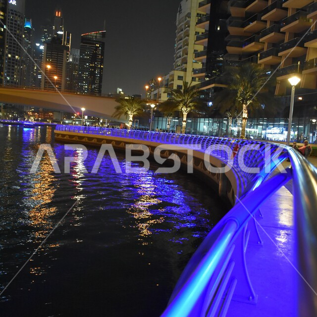 creative night view of dubai marina in united arab emirates dubai marina new dubai coastal tourist places in emirates dubai marina towers dubai marina is an artificial water canal city