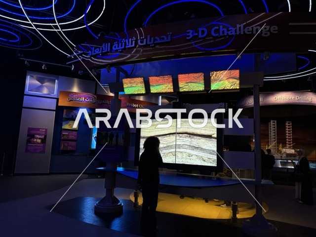 تحديات ثلاثية الابعاد في معرض الطاقة فى مركز الملك عبدالعزيز الثقافي العالمي ( إثراء ) بالظهران ، المنطقة الشرقية، المملكة العربية السعودية، يوم 19 من يناير 2026 ، فعالية تفاعلية تسلط الضوء على مصادر الطاقة والتقنيات الحديثة، معروضات تعليمية وتجارب علمية مبتكرة، محتوى تعريفي يربط بين الاستدامة والابتكار، أجواء ثقافية ملهمة تناسب جميع الفئات.