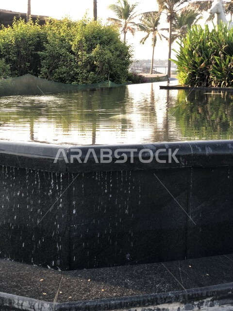 An aesthetic image of green nature on the Jeddah Corniche Tourism in Saudi Arabia, recreational attractions in Saudi Arabia, beautiful parks and gardens in Saudi Arabia, Jeddah Corniche