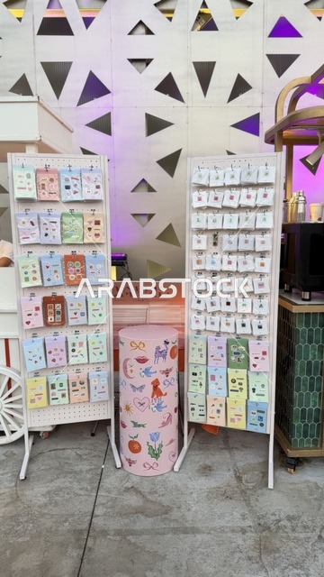 A trade exhibition at the event "You and I, O Ramadan" in the city of Jeddah, Saudi Arabia, on February 1, 2026, a social and cultural Ramadan experience, Ramadan shows, family sessions, and spiritual atmospheres, entertainment activities inspired by the spirit of the holy month, warm atmospheres that enhance the values of sharing and celebrating Ramadan.