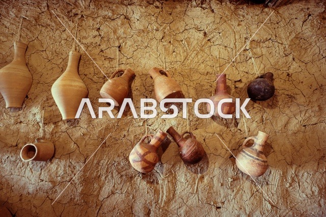 اواني ومعدات قديمة،  متحف قصر المصمك التاريخي في مدينة الرياض في السعودية، معالم الرياض التاريخية، قصر المصمك التراثي، الهندسة المعمارية القديمة، اماكن اثرية سياحية في السعودية