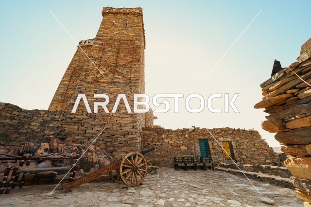 العمارة القديمة في بناء متحف قصر المصمك التاريخي في مدينة الرياض في السعودية، معالم الرياض التاريخية، قصر المصمك التراثي، الهندسة المعمارية القديمة، اماكن اثرية سياحية في السعودية