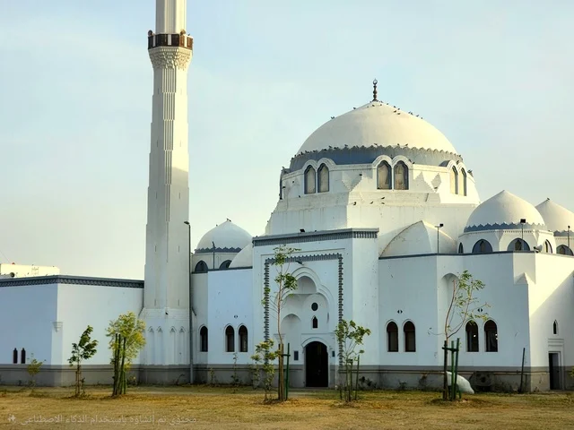 The Kingdom of Saudi Arabia, Medina, the Friday Mosque, one of the most prominent historical landmarks associated with the Prophet's biography, the first Friday prayer held after the migration, was completely rebuilt and expanded during the reign of King Fahd.