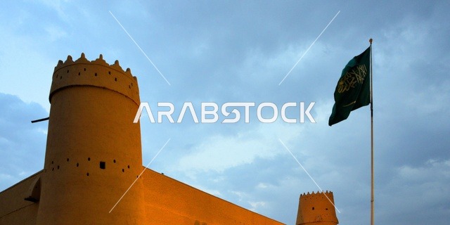 Tourist archaeological sites in Saudi Arabia, ancient architecture, the historic Masmak Palace Museum in Riyadh, Saudi Arabia, historical landmarks of Riyadh, the heritage Masmak Palace.