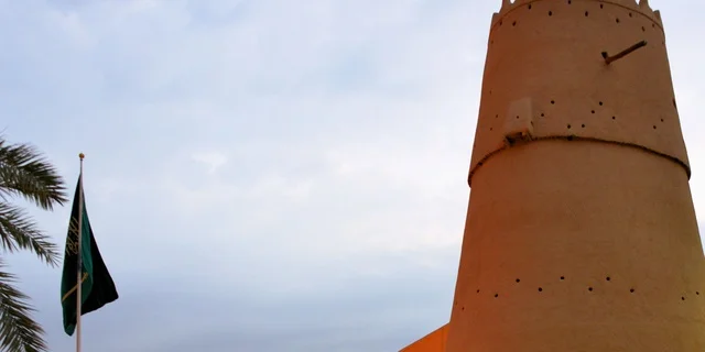 Tourist archaeological sites in Saudi Arabia, ancient architecture, the historic Masmak Palace Museum in Riyadh, Saudi Arabia, historical landmarks of Riyadh, the heritage Masmak Palace.