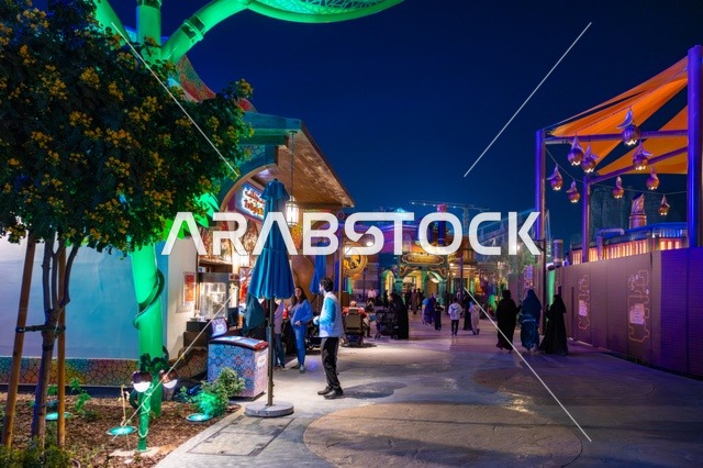 ممشى زوار ملاهي سكس فلاجز القدية بالرياض ليلاً