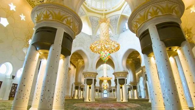 Sheikh Zayed Grand Mosque Abu Dhabi Interior Chandeliers