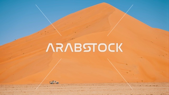 4WD Vehicle in Empty Quarter Desert Saudi Arabia