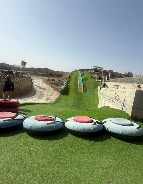 Inflatable Tubing and Slides at Hatta Dubai Park