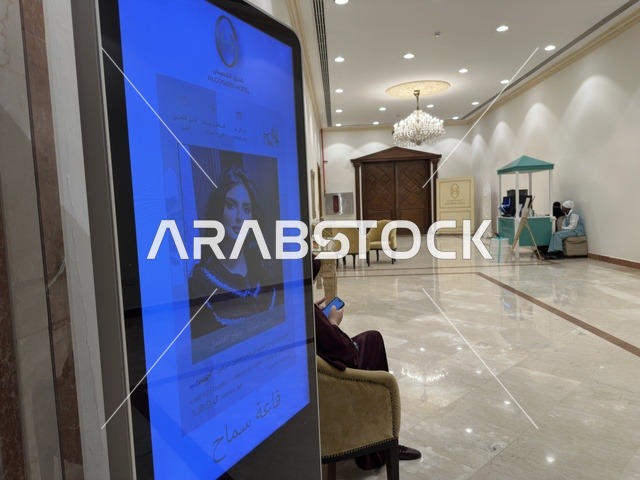 شاشة رقمية لفعالية دكان رمضان بفندق القصيبي بالمنطقة الشرقية، فعالية رمضانية تراثية تجمع بين أجواء الشهر الفضيل، الدكاكين الشعبية، المنتجات المحلية، المأكولات الرمضانية، الحرف اليدوية، والهدايا التقليدية، في تجربة ثقافية واجتماعية دافئة تعكس روح رمضان والأصالة السعودية داخل أجواء فندقية راقية