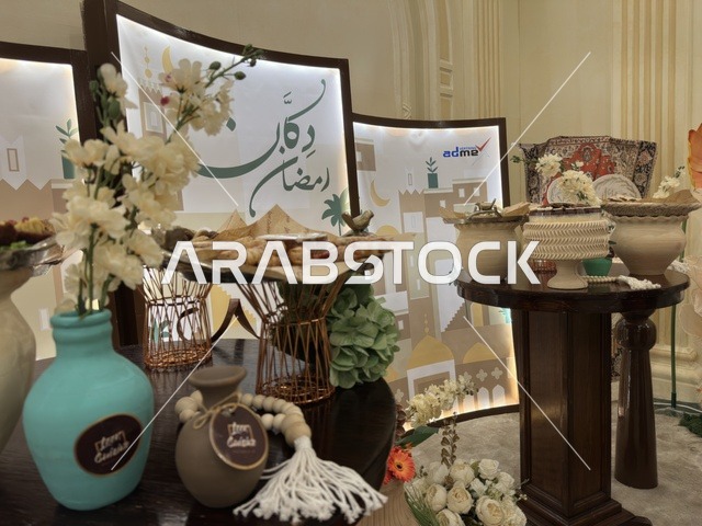 معرض في فعالية دكان رمضان بفندق القصيبي بالمنطقة الشرقية، فعالية رمضانية تراثية تجمع بين أجواء الشهر الفضيل، الدكاكين الشعبية، المنتجات المحلية، المأكولات الرمضانية، الحرف اليدوية، والهدايا التقليدية، في تجربة ثقافية واجتماعية دافئة تعكس روح رمضان والأصالة السعودية داخل أجواء فندقية راقية