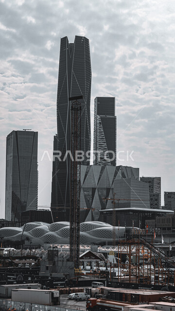 صورة لمركز الملك عبدالله المالي ( كافد ) في الرياض بالمملكة العربية السعودية، الأبراج المالية والاقتصادية والمنشأت المعمارية، السياحة في السعودية،تصوير مقرب لمركز الملك عبدالله المالي بالرياض، المدينة المالية