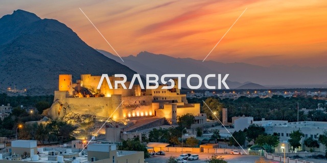 معلم عسكري تاريخي اثري محاط ببساتين النخيل الخضراء، موقع استراتيجي مهم, قلعة نخل المبنية من الطين في ولاية نخل في سلطنة عمان ,التصميم والفن الهندسي المعماري على الطراز القديم، معلم ومزار سياحي تراثي مشهور في محافظة جنوب الباطنة، حصن وبناء على الصخر.