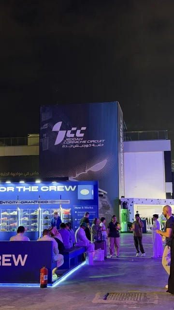 Visitors are wandering around the Sneaker Con Jeddah exhibition from February 1 to 3, 2026, at the Jeddah Corniche Circuit, part of the Jeddah Season events in the Kingdom, the largest global exhibition specialized in sneaker culture, a trading area for buying, selling, and exchanging athletic shoes.