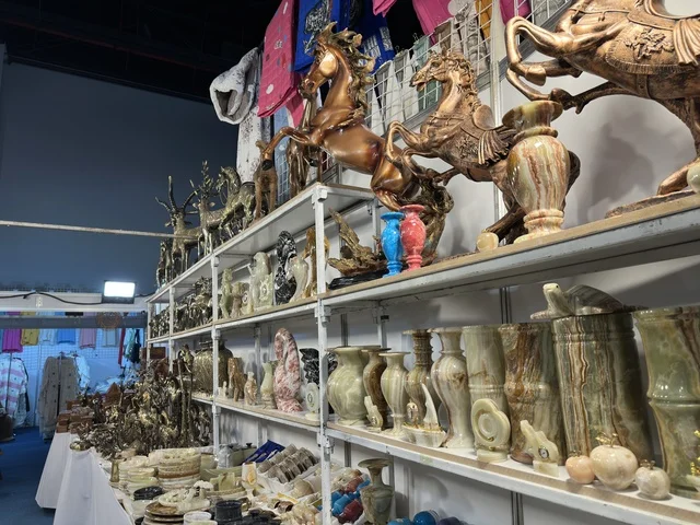 Horse Statues and Vases at Dhahran Expo Saudi Arabia