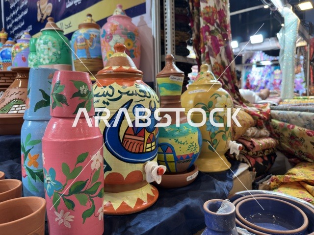 Traditional Painted Pottery at Dhahran Hala February Expo