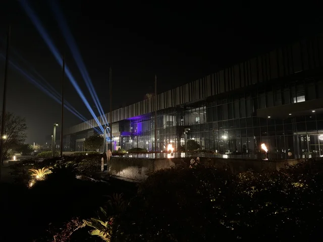 Dhahran Expo Building Night Light Show Saudi Arabia