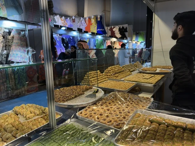 Middle Eastern Sweets Display at Dhahran Expo Exhibition