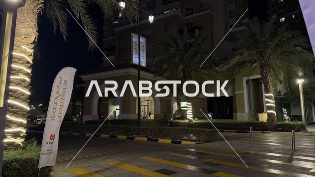 فعالية ليالي إعمار في جدة إعمار سكوير ليلاً