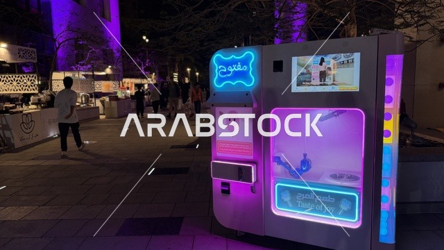 Automated Cotton Candy Vending Machine Jeddah Emaar Nights