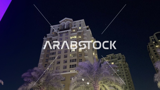 Emaar Nights Jeddah Residential Building at Night
