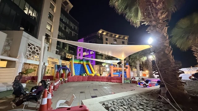 Emaar Nights Jeddah Outdoor Playground at Night
