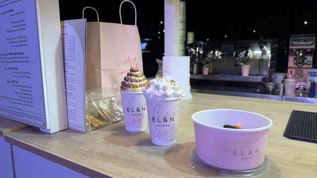 Pink Coffee Cups at Emaar Nights Jeddah Event