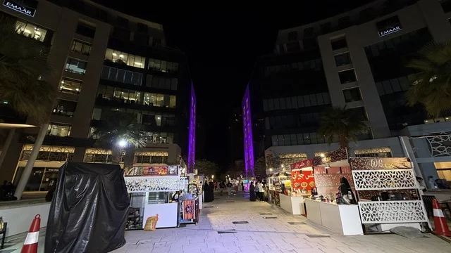 Emaar Nights Event Jeddah Night Scene with Food Stalls