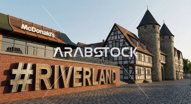 مبنى ماكدونالدز في ريفرلاند دبي القرية الفرنسية