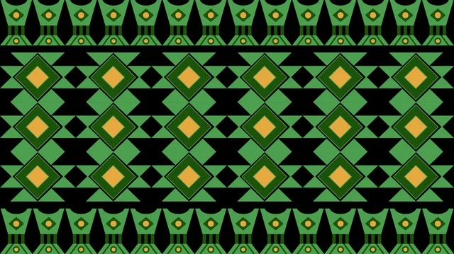 خلفية نقش السدو السعودي التقليدي بالأشكال الهندسية الملونة