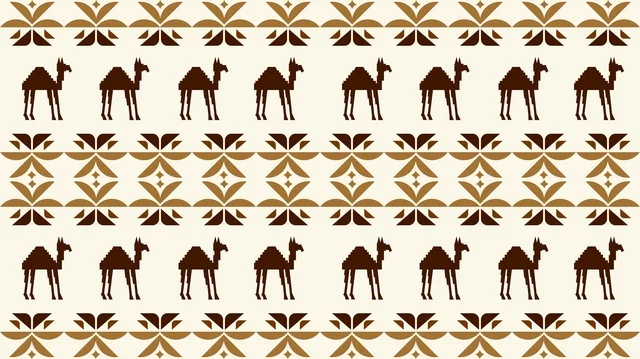 نقش سدو سعودي تقليدي مع ظلال الجمال العربية