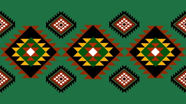 نقوش السدو السعودي التقليدية بتصميم هندسي