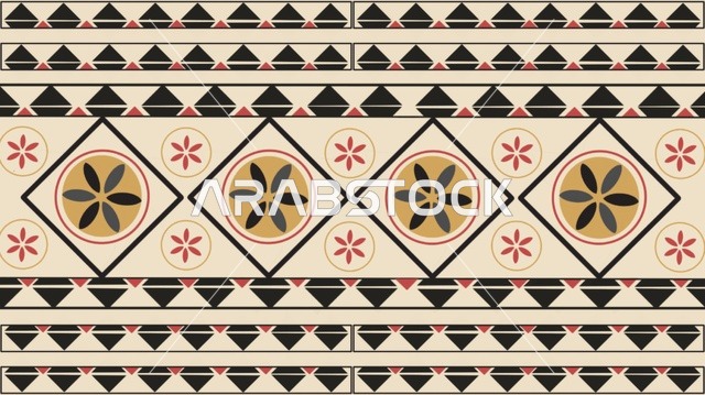 نمط السدو السعودي التقليدي بنقوش هندسية