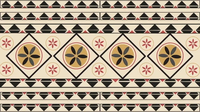 نمط السدو السعودي التقليدي بنقوش هندسية