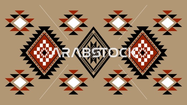 نقوش السدو السعودية التقليدية والزخارف الهندسية