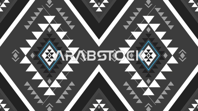 نمط السدو السعودي التقليدي والزخارف الهندسية التراثية