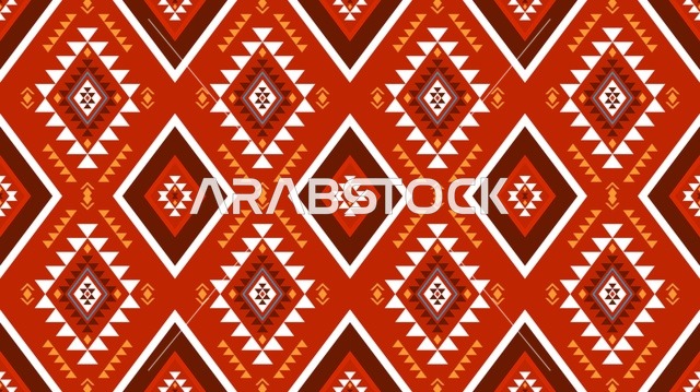 خلفية نقش سدو سعودي هندسي تقليدي