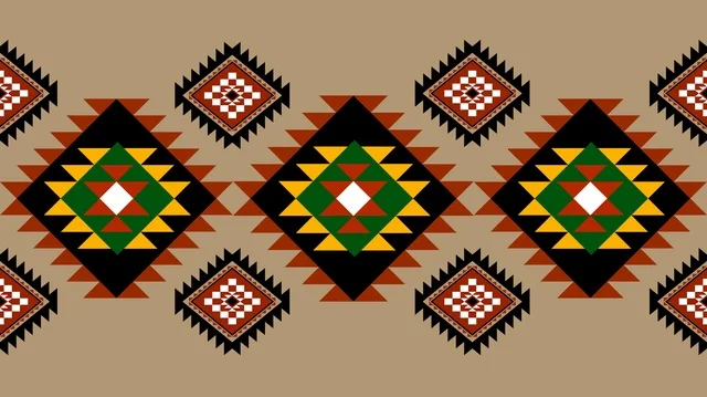Traditional Saudi Sadu Geometric Pattern Embroidery