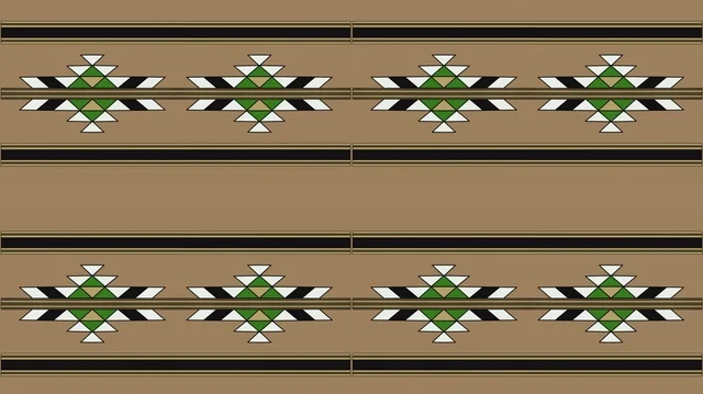 نقش السدو السعودي التقليدي بخلفية هندسية تراثية