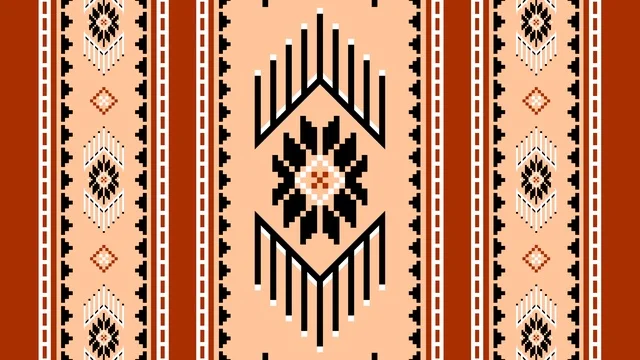 نمط السدو السعودي التقليدي بنقوش هندسية