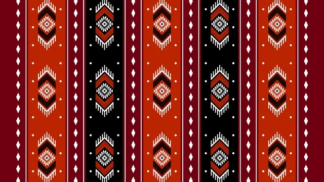 نقوش السدو السعودي التراثية بتصميم هندسي