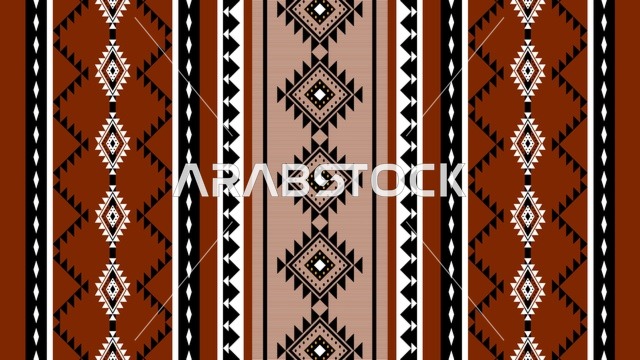 Traditional Saudi Sadu Geometric Textile Pattern